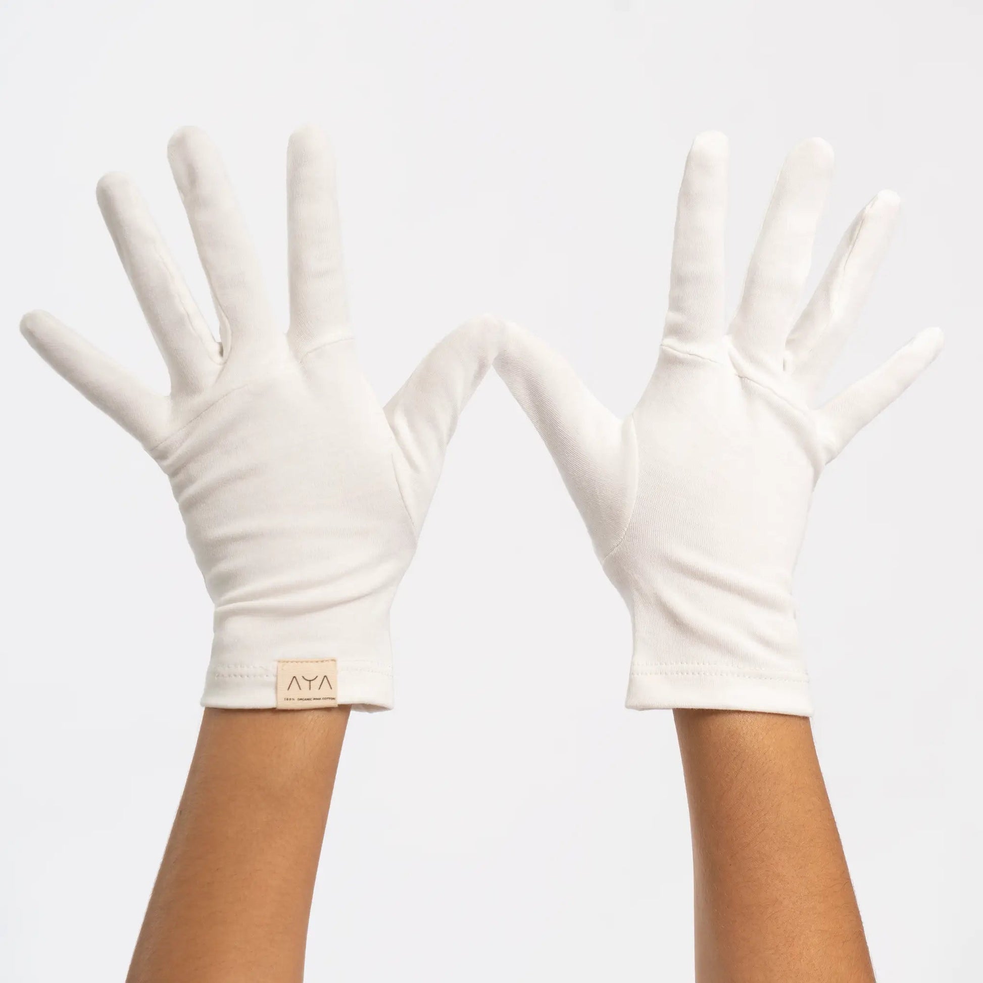 Unisex's Organic Pima Cotton Gloves color Undyed
