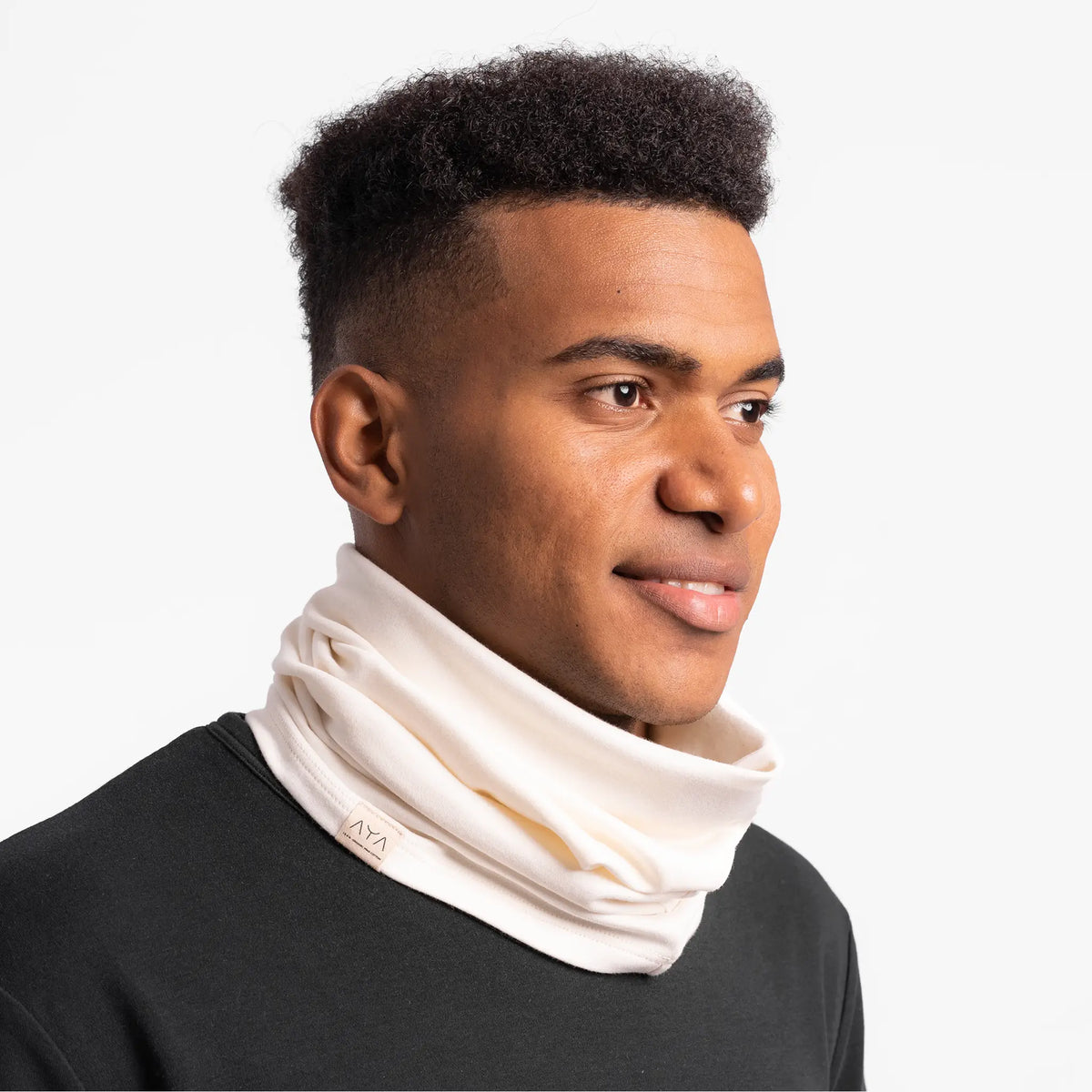natural unisex smooth pima cotton neck gaiter color Undyed