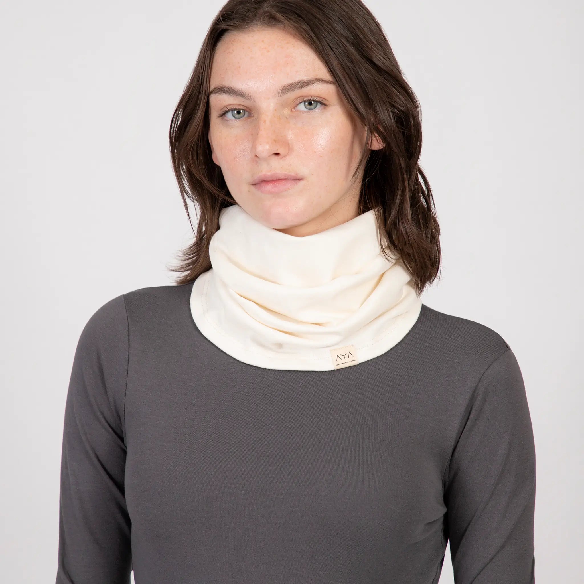 natural unisex sustainable neck gaiter color Undyed