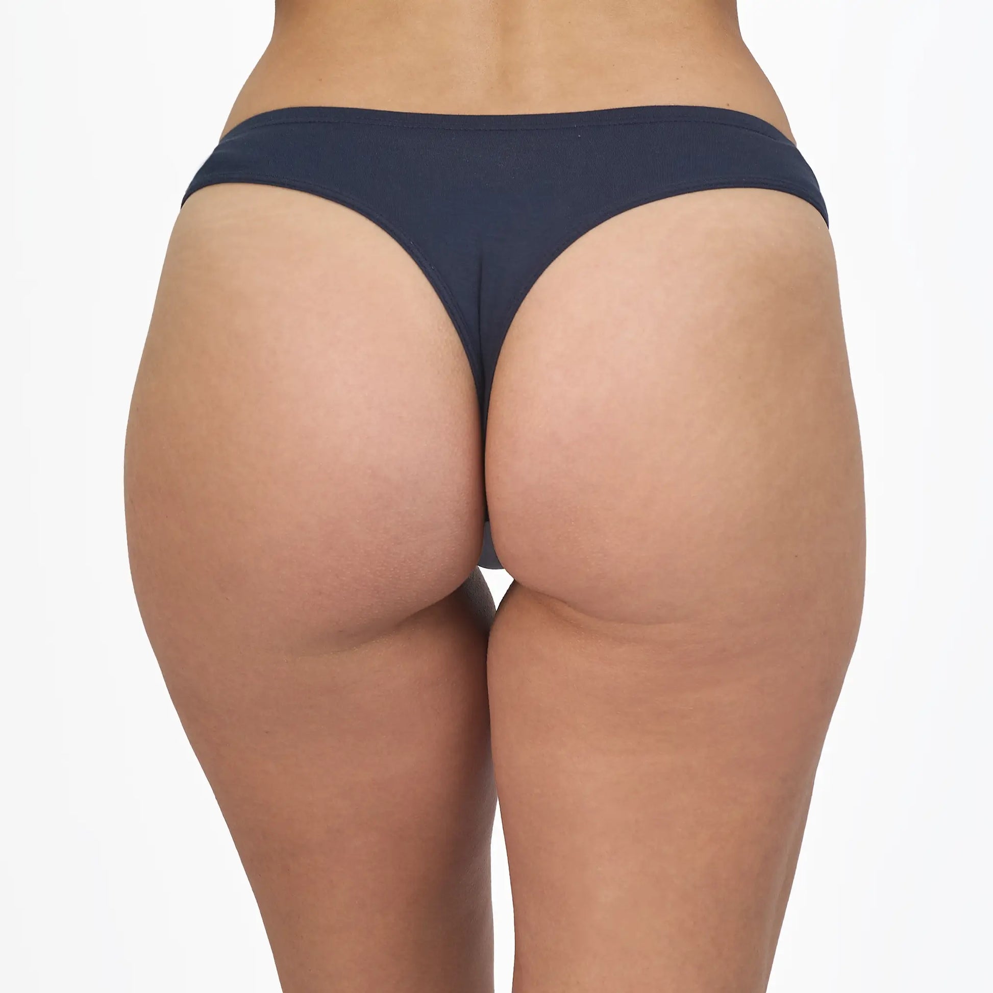 womens 100 cotton thong color navy blue