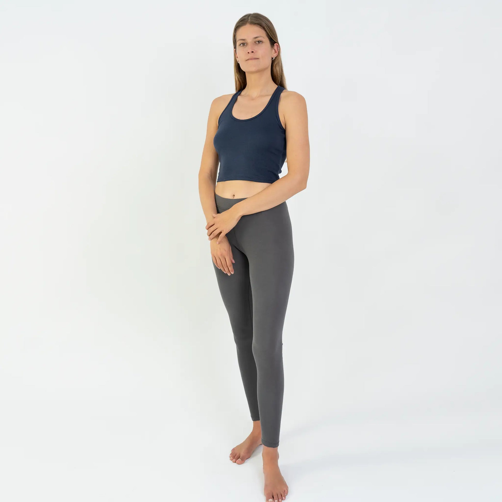 Women's Organic Pima Cotton Leggings color gray