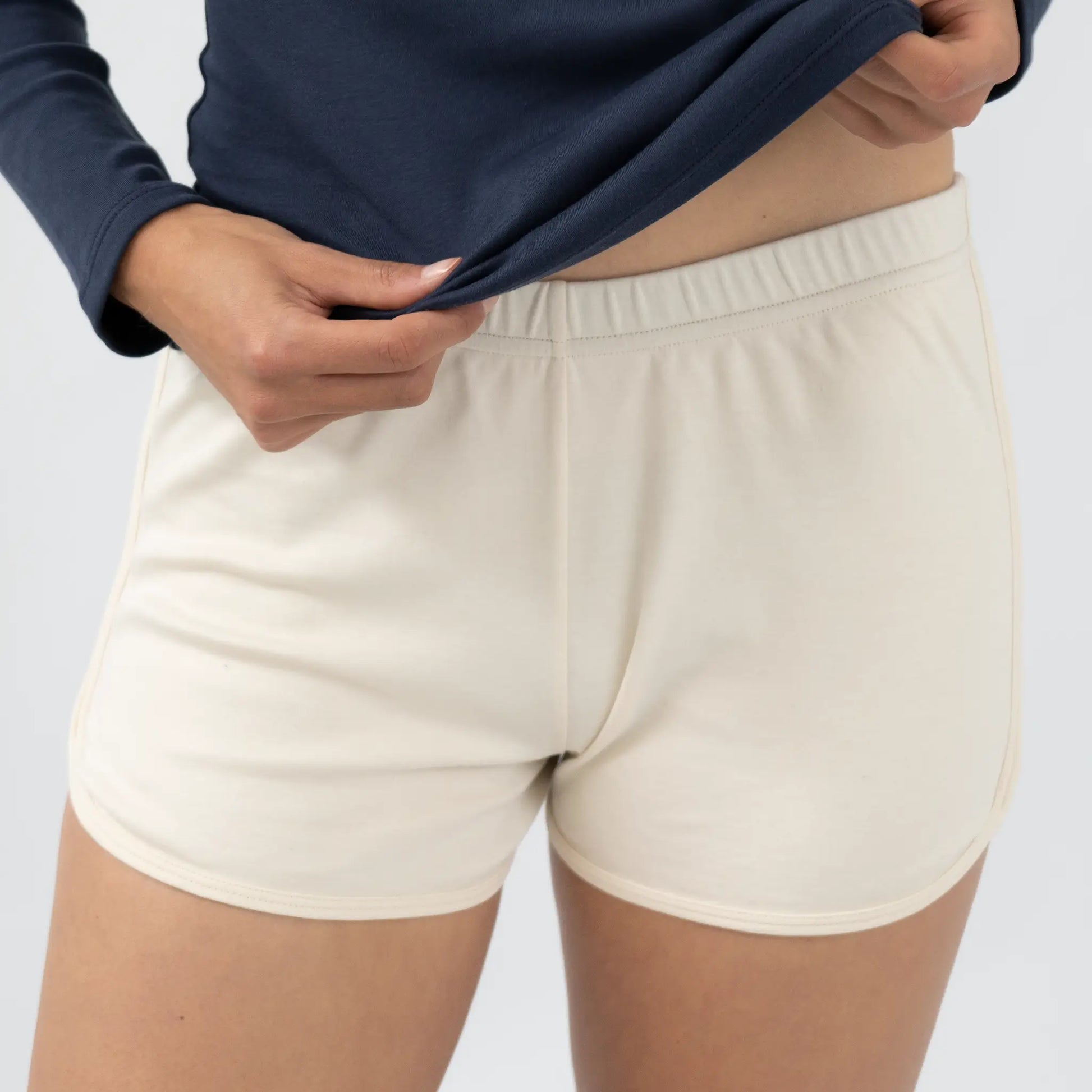 Women's Organic Pima Cotton Shorts color Undyed