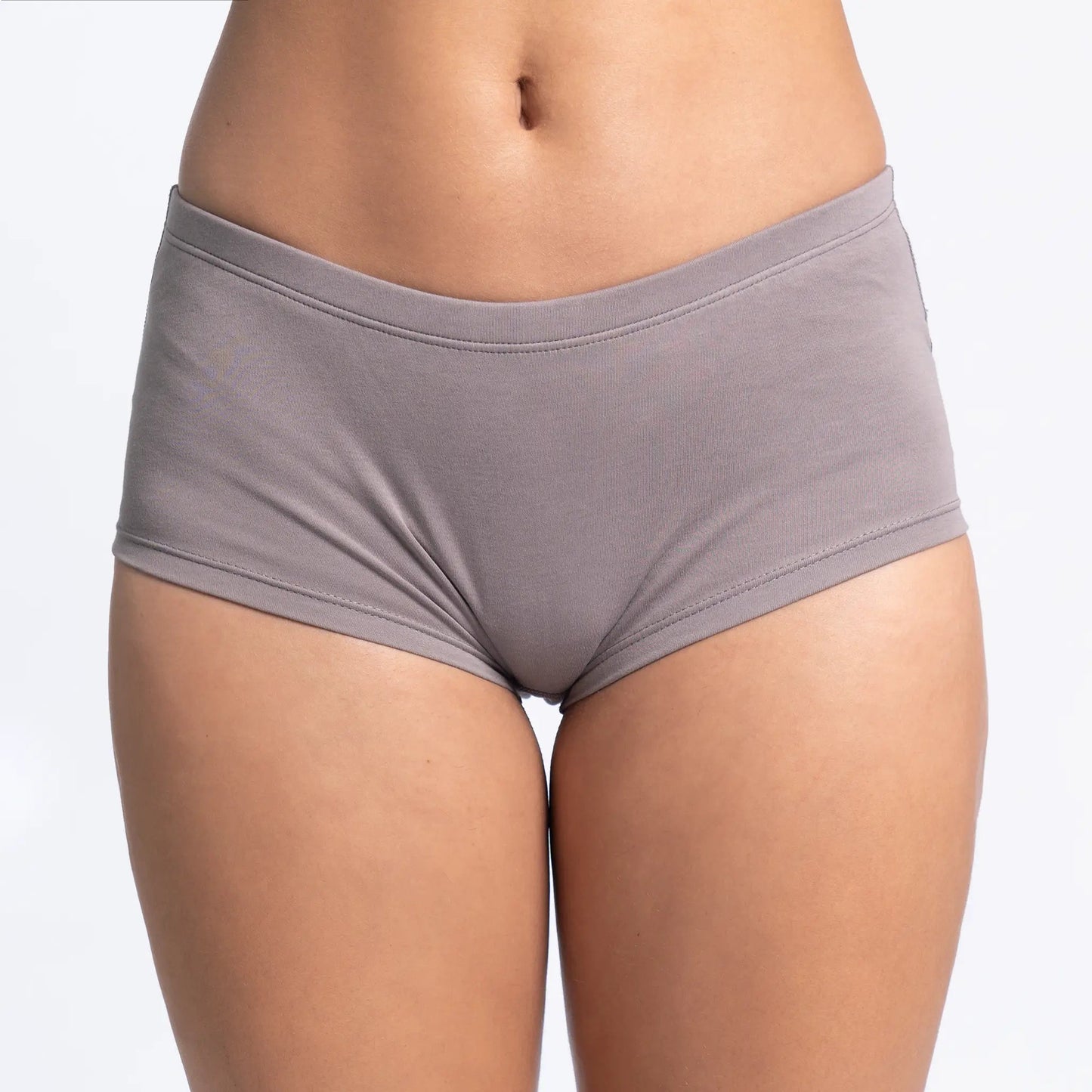 Women's Organic Pima Cotton Panties color Natural Gray