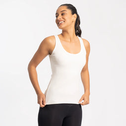 womens biodegradable tank top color white