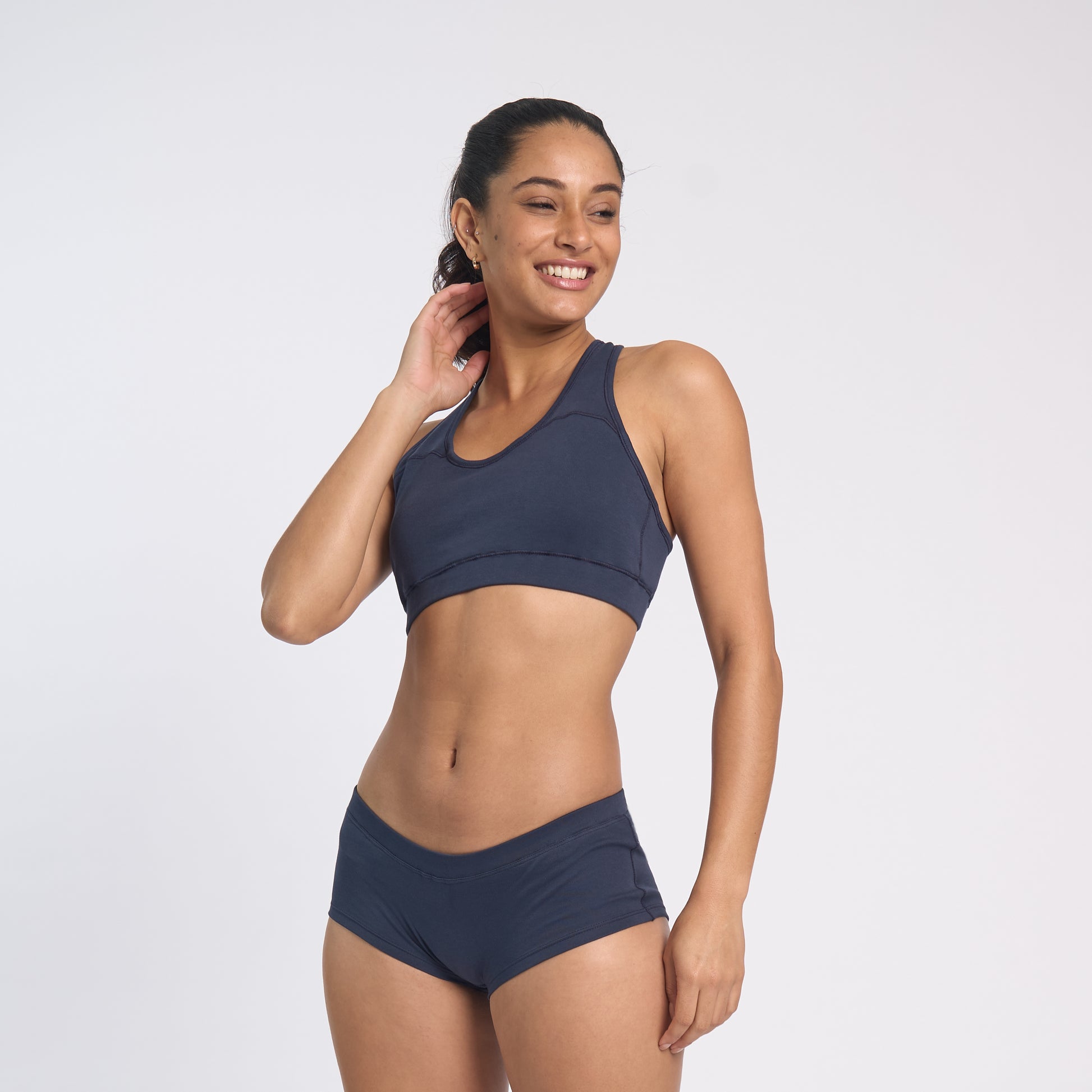 Women's Organic Pima Cotton Panties color Navy Blue