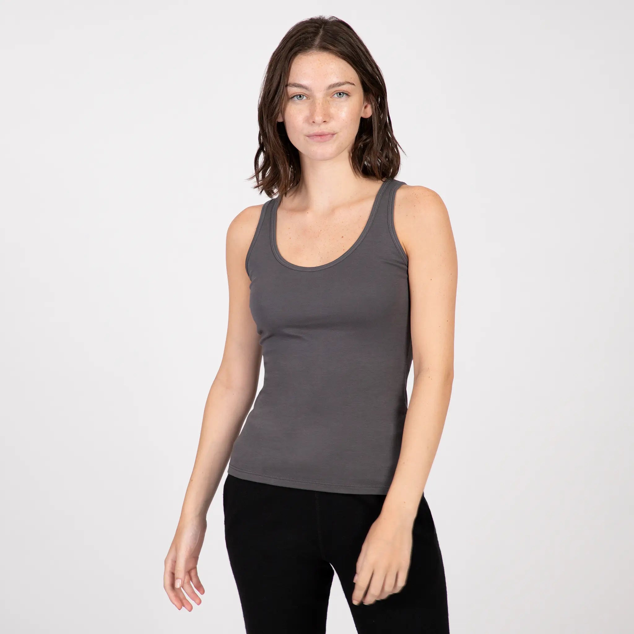 womens eco friendly tank top color gray