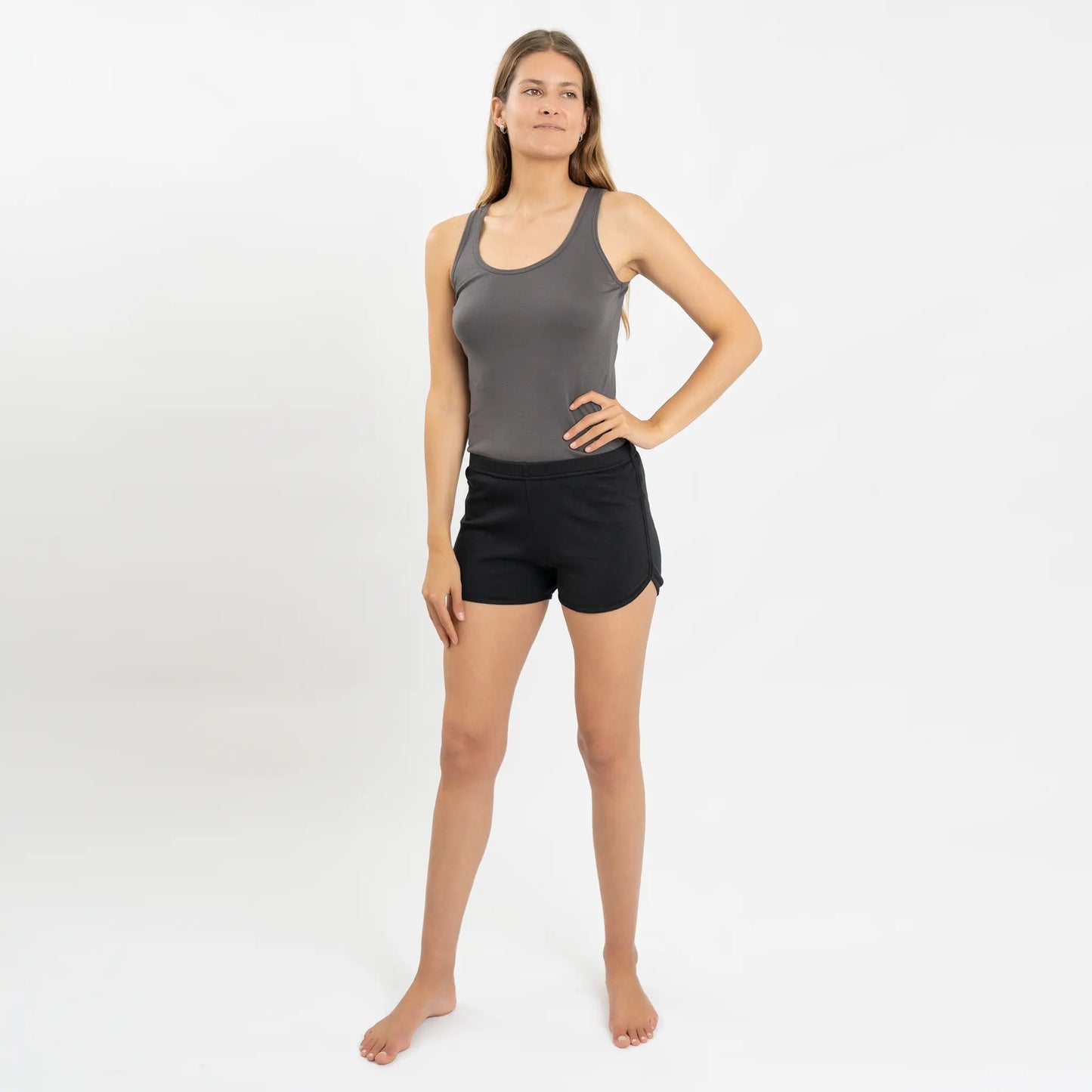 womens ecological shorts color black