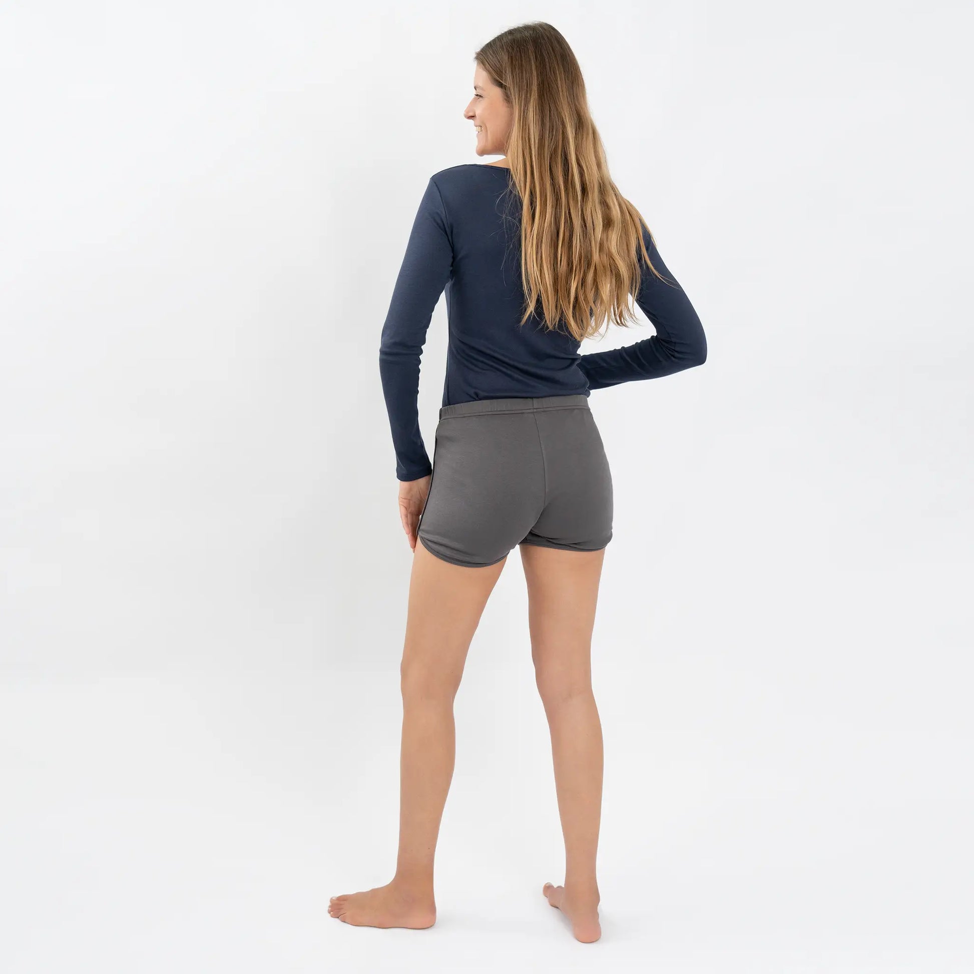 womens ecological shorts color gray