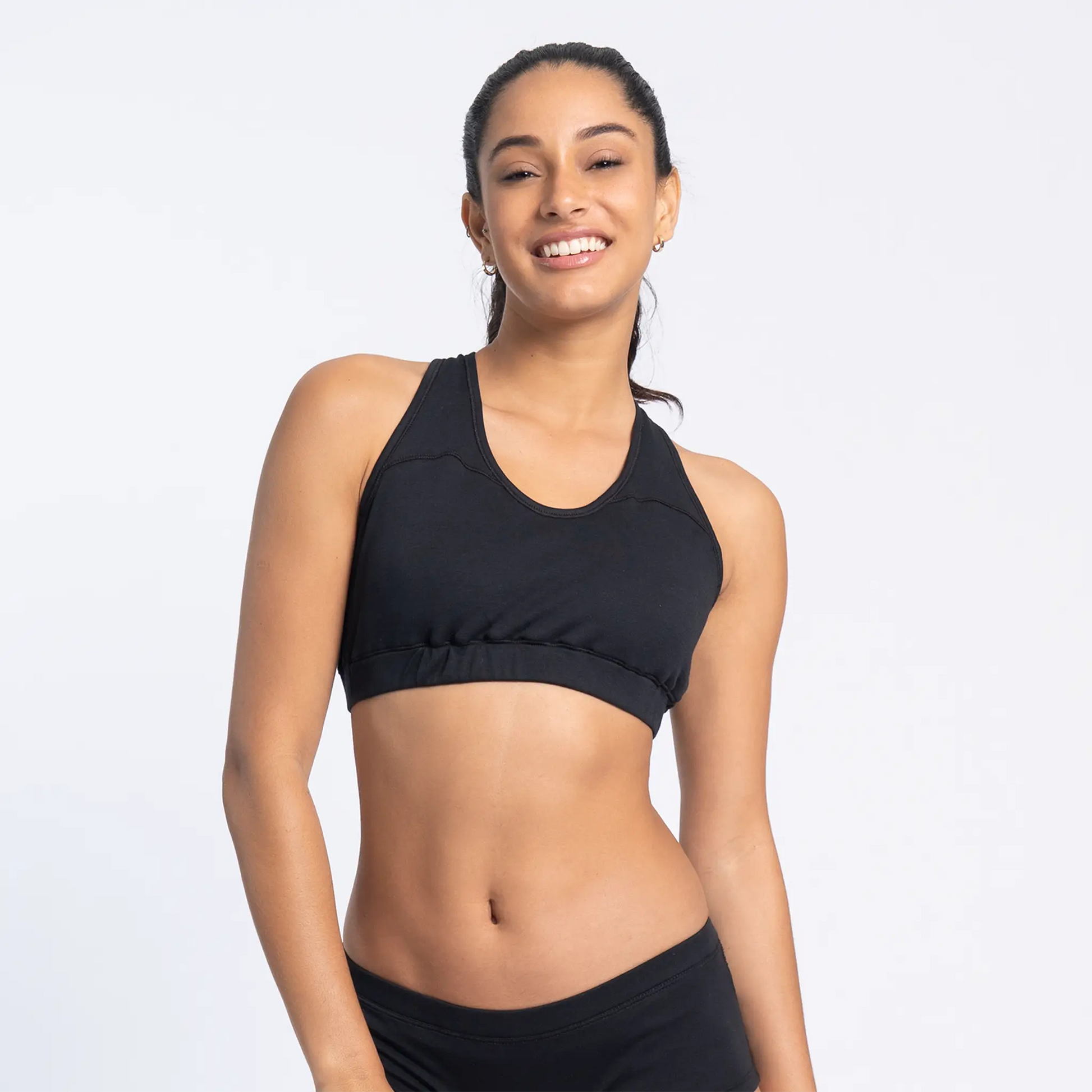 Women's Organic Pima Cotton Bralette color Black