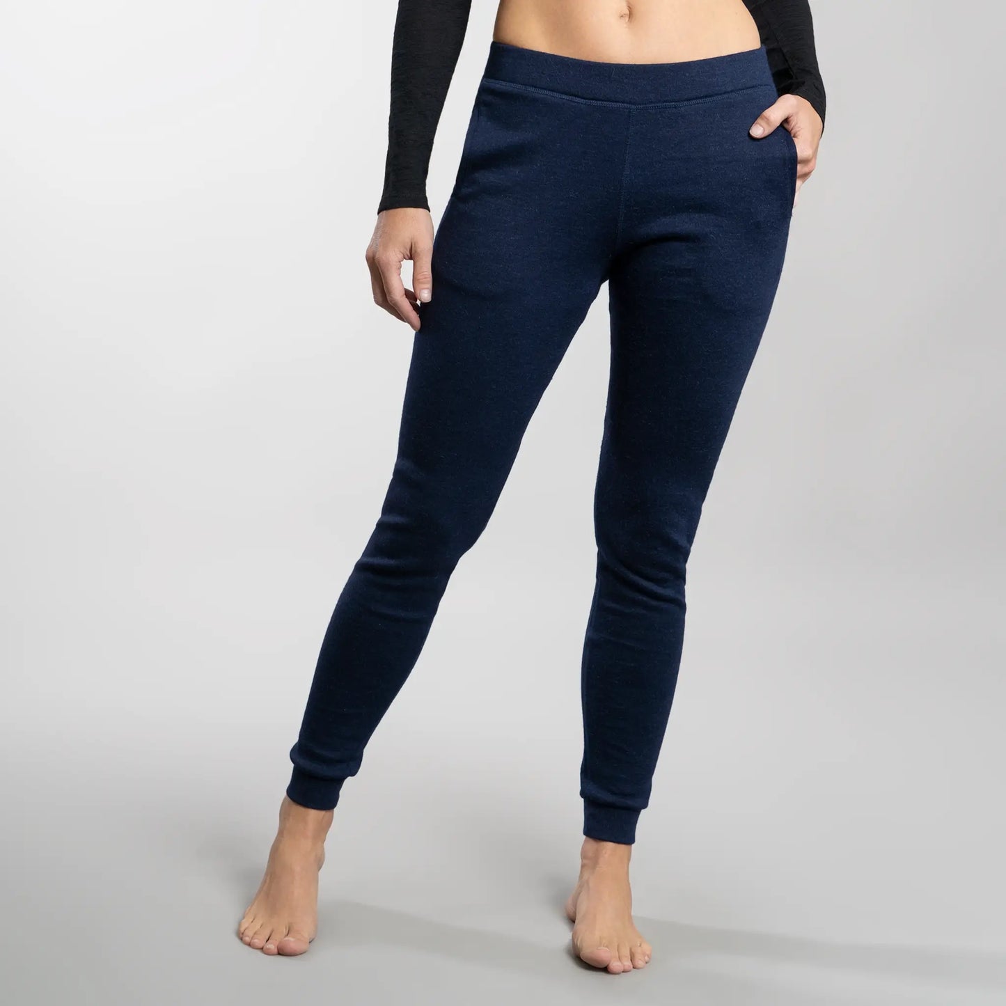 womens ecological sweatpants midweight color navy blue