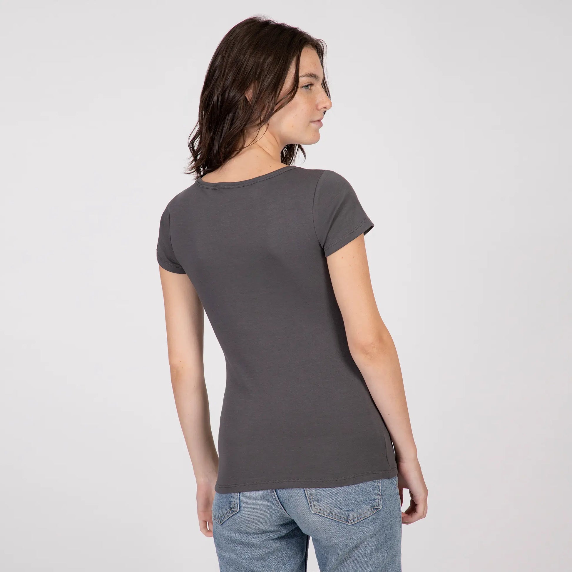 Women's Organic Pima Cotton T-Shirt color Gray