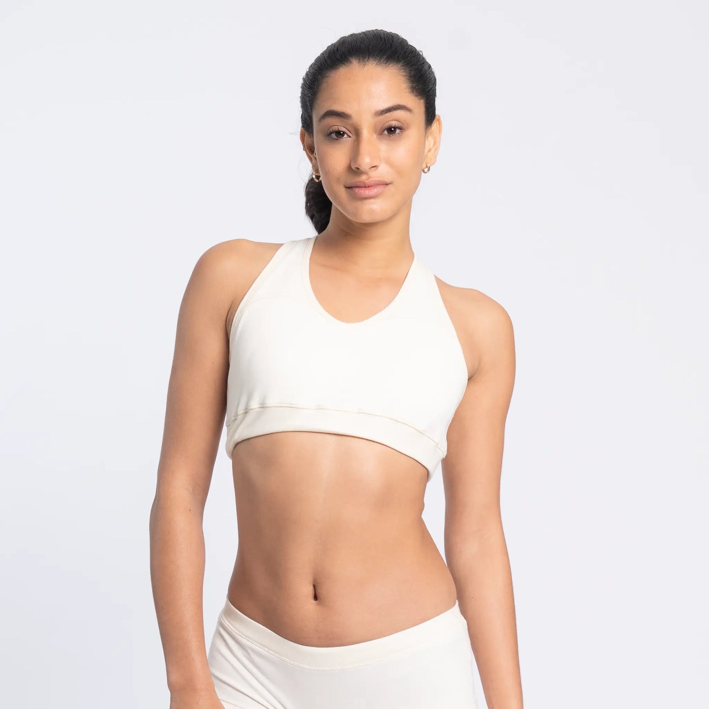 natural womens finest pima sports bra color Undyed