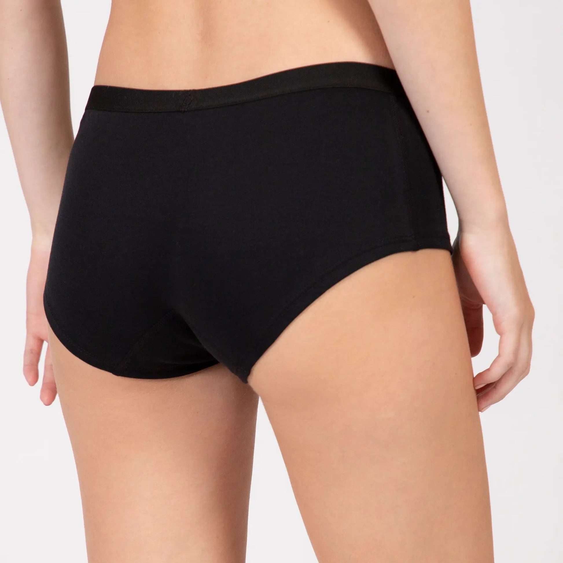 Women's Organic Pima Cotton Bikini Briefs color Black