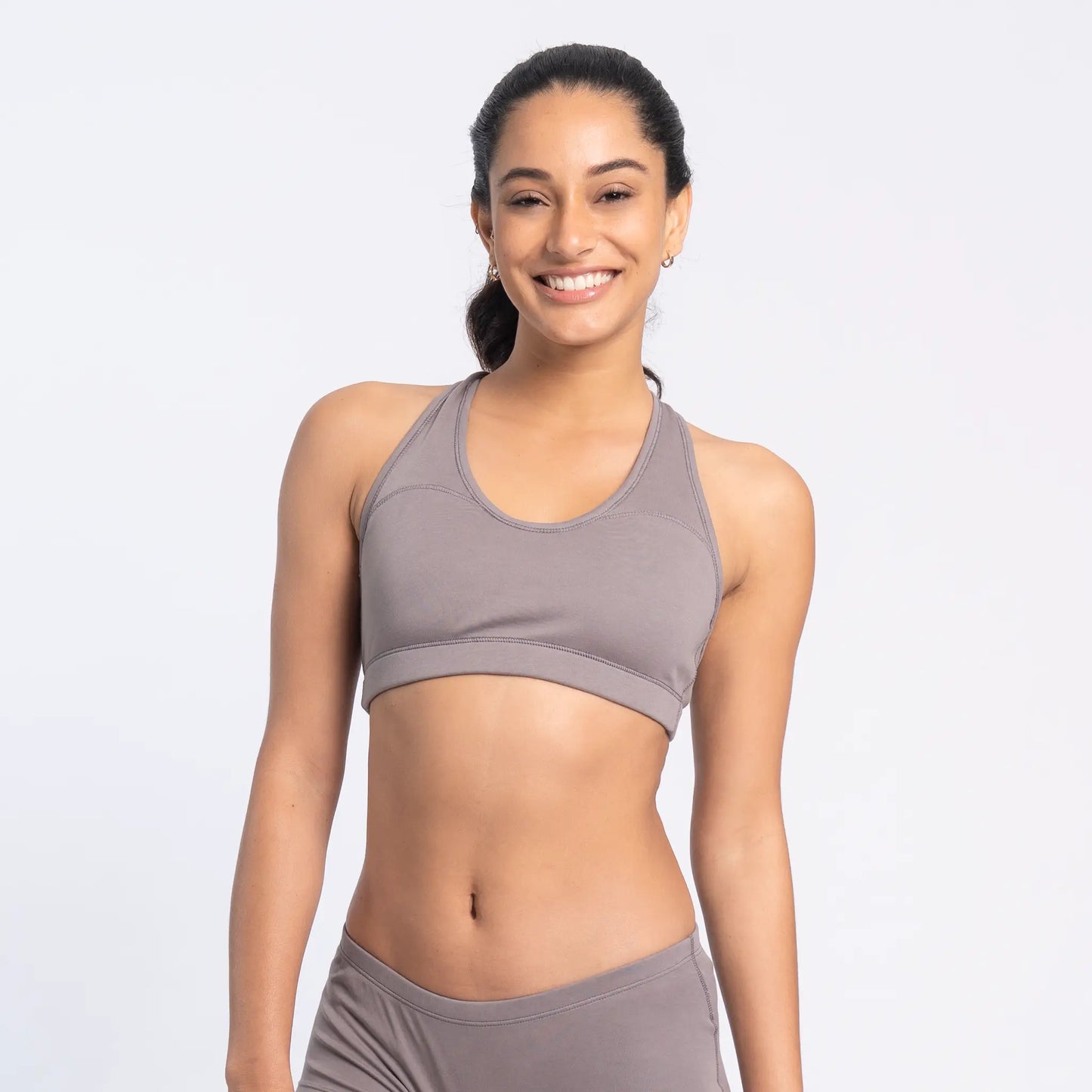 Women's Organic Pima Cotton Bralette color natural gray