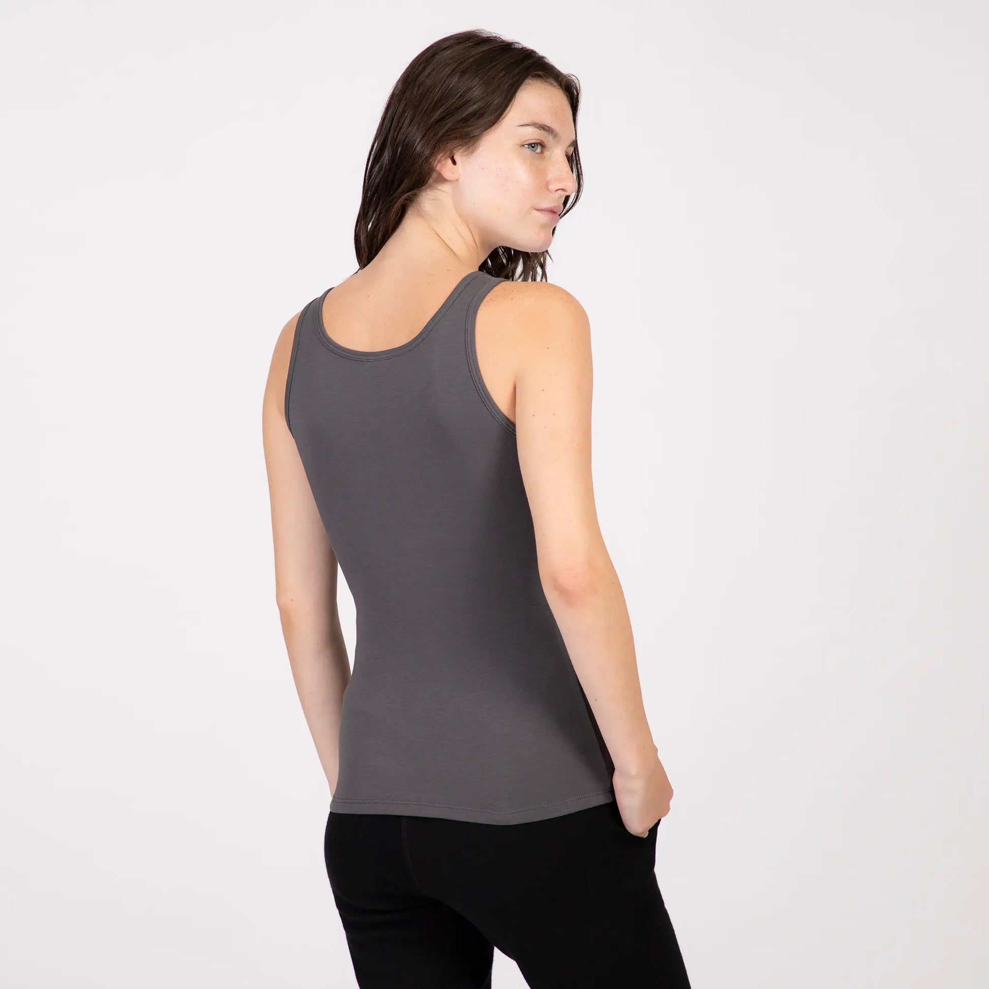 womens natural tank top color gray