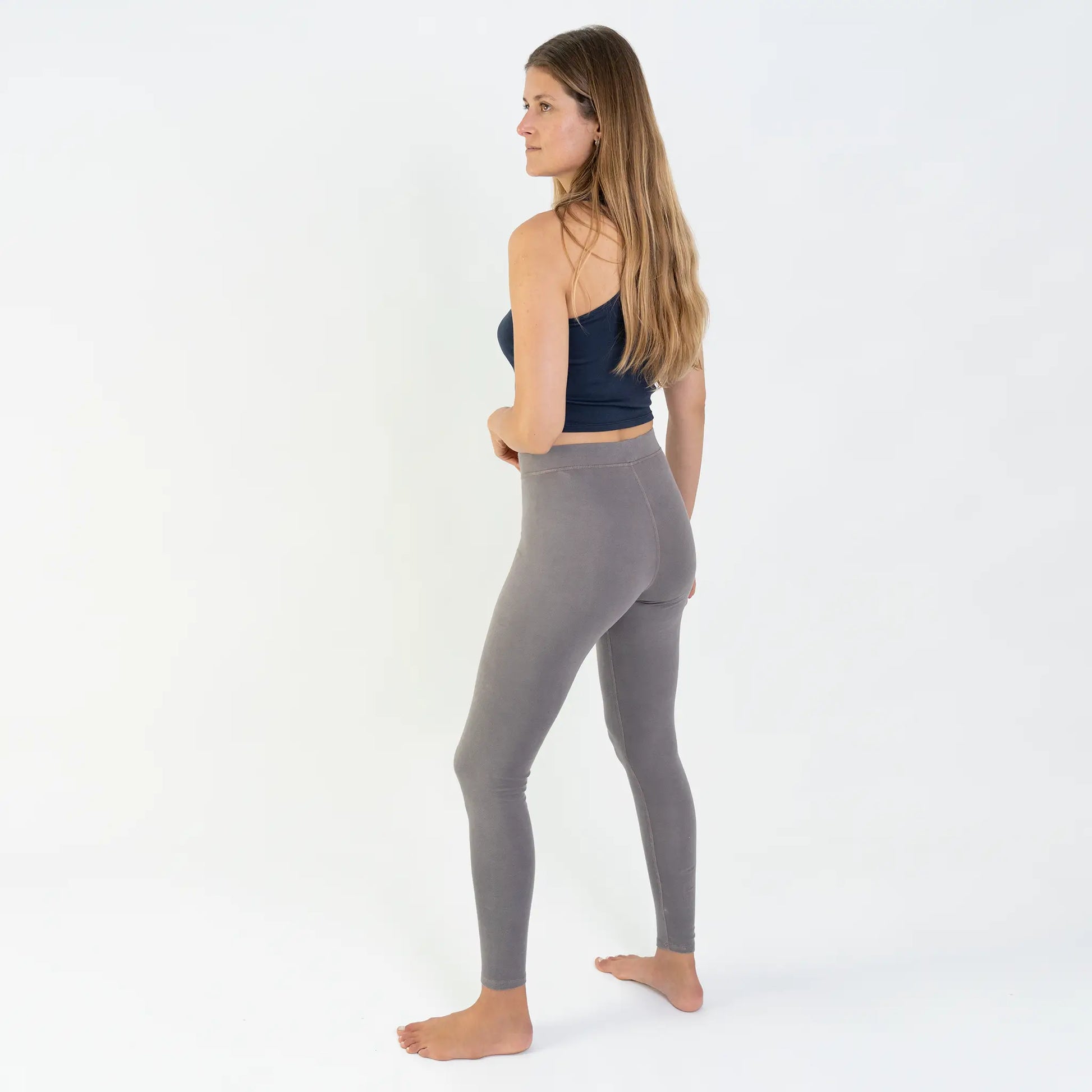 womens pima cotton leggings color natural gray