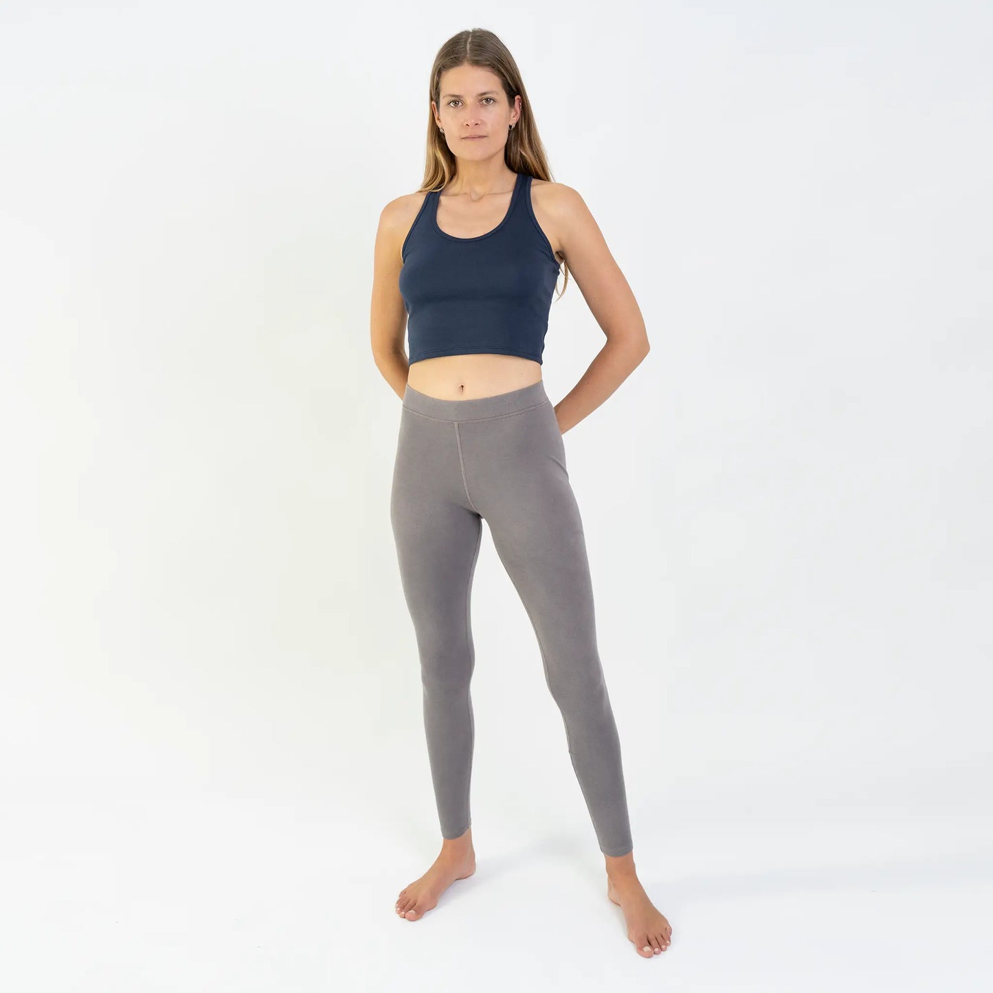 womens single origin leggings color natural gray