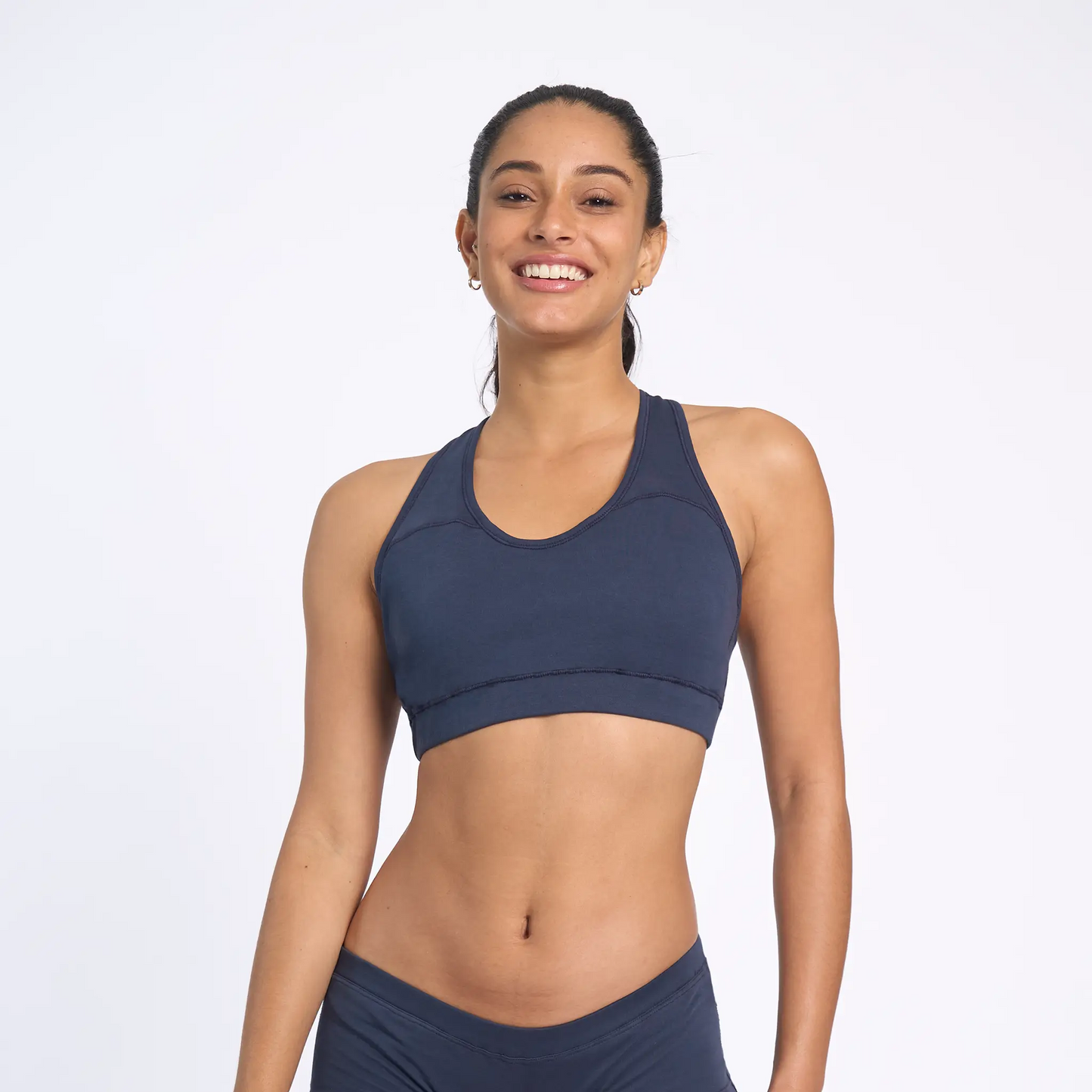 Women's Organic Pima Cotton Bralette color navy blue