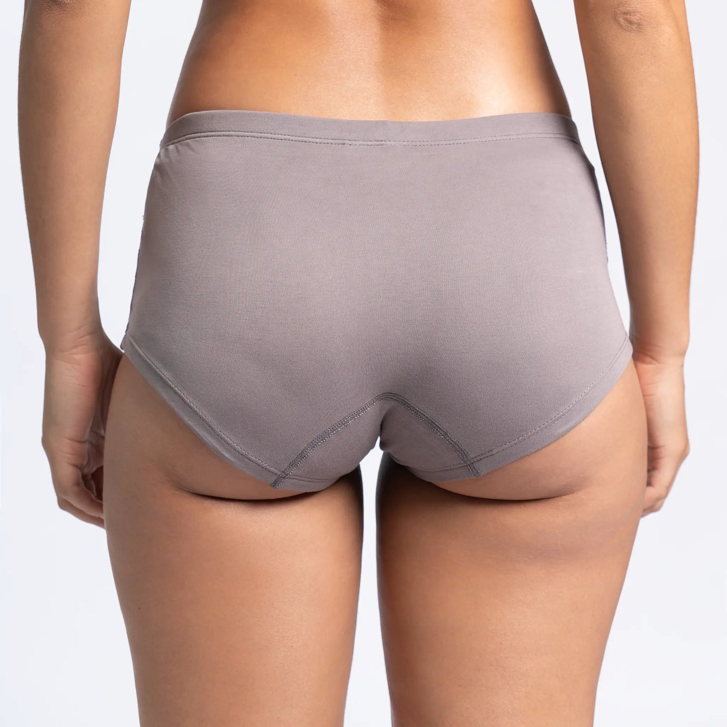 Women's Organic Pima Cotton Panties color Natural Gray