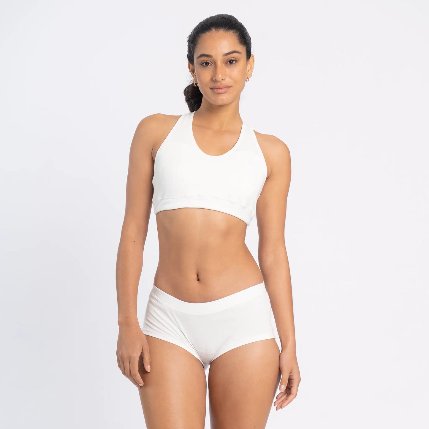 Women's Organic Pima Cotton Bralette color white