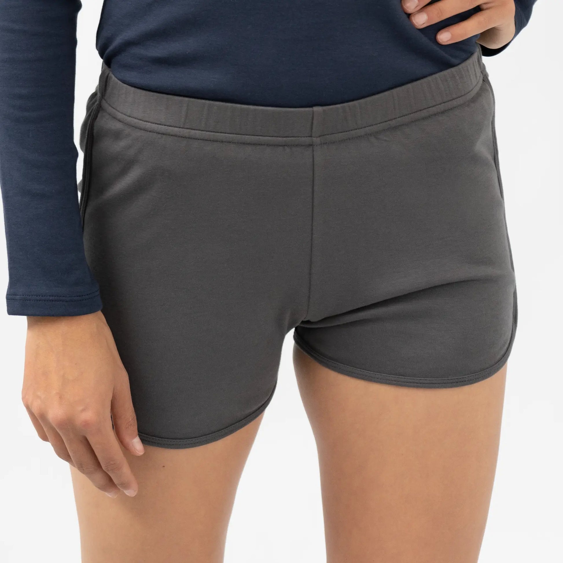 Women's Organic Pima Cotton Shorts color Gray