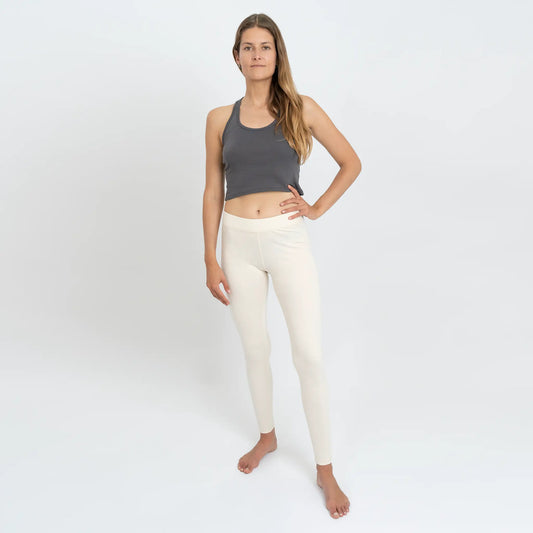 natural womens sustainable tee leggings color Undyed